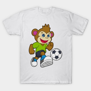Monkey as Soccer player with Soccer T-Shirt